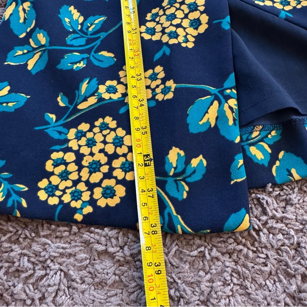 J.Crew Golden Navy Floral Wrap Dress in 365 Yellow Size 2 - Picture 9 of 11